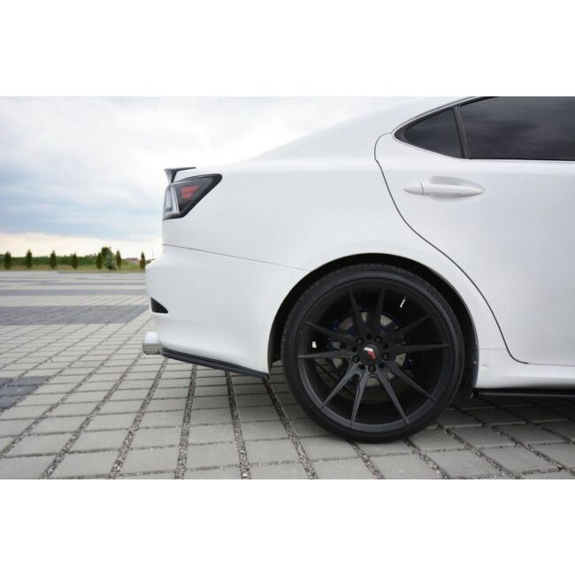 Maxton Design Heck Ansatz Flaps Diffusor für Lexus IS Mk2 schwarz Hochglanz