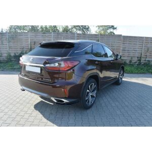 Maxton Design Heck Ansatz Flaps Diffusor für Lexus RX Mk4 T schwarz Hochglanz