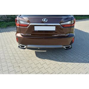 Maxton Design Heck Ansatz Flaps Diffusor für Lexus RX Mk4 T schwarz Hochglanz