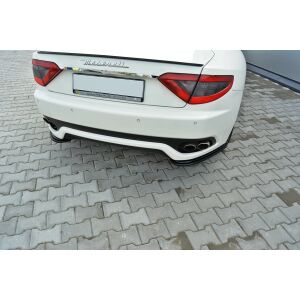 Maxton Design Heck Ansatz Flaps Diffusor für MASERATI GRANTURISMO 2007-2011 schwarz Hochglanz