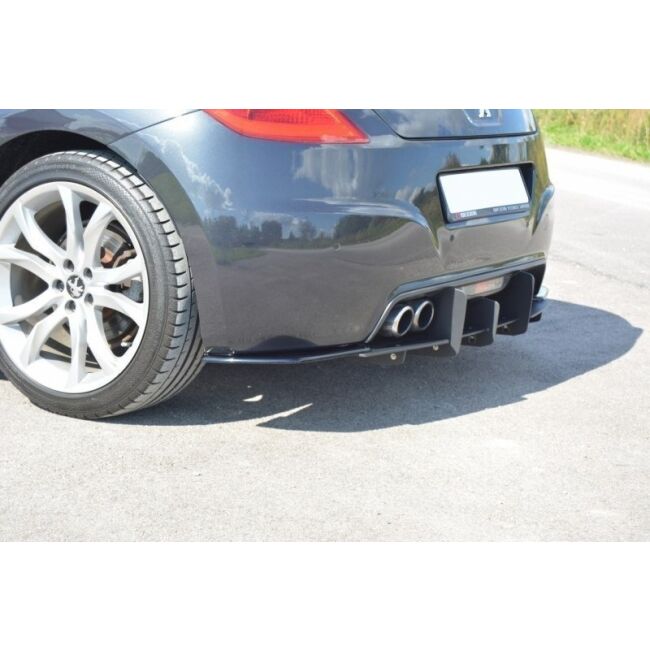 Maxton Design Heck Ansatz Flaps Diffusor für PEUGEOT RCZ schwarz Hochglanz