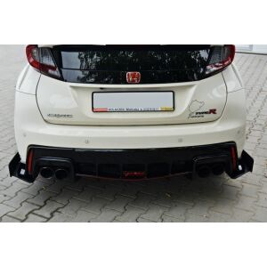 Maxton Design SPORT Heck Ansatz Flaps Diffusor für HONDA CIVIC IX TYPE R