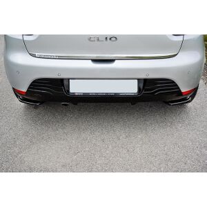 Maxton Design Heck Ansatz Flaps Diffusor für Renault Clio Mk4 schwarz Hochglanz