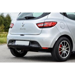 Maxton Design Heck Ansatz Flaps Diffusor für Renault Clio Mk4 schwarz Hochglanz