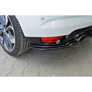 Maxton Design Heck Ansatz Flaps Diffusor für Renault Megane Mk4 Hatchback schwarz Hochglanz