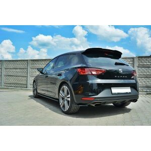 Maxton Design Heck Ansatz Flaps Diffusor für SEAT LEON III CUPRA / FR schwarz Hochglanz