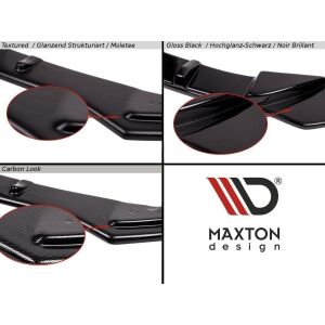 Maxton Design Heck Ansatz Flaps Diffusor für Skoda Octavia RS Mk3 / Mk3 FL Hatchback / Kombi schwarz Hochglanz