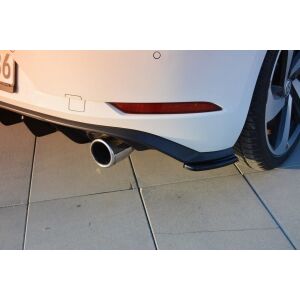 Maxton Design Heck Ansatz Flaps Diffusor für VW GOLF 7 GTI FACELIFT schwarz Hochglanz