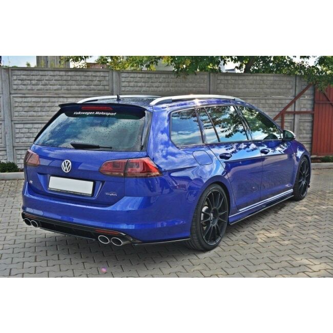 Maxton Design Heck Ansatz Flaps Diffusor für VW GOLF 7 R VARIANT schwarz Hochglanz