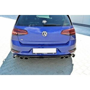 Maxton Design Heck Ansatz Flaps Diffusor für VW Golf 7 R / R-Line Facelift schwarz Hochglanz