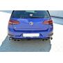 Maxton Design Heck Ansatz Flaps Diffusor für VW Golf 7 R / R-Line Facelift schwarz Hochglanz