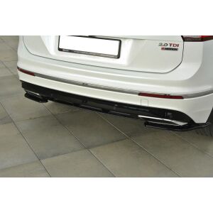 Maxton Design Heck Ansatz Flaps Diffusor für Vw Tiguan Mk2 R-Line schwarz Hochglanz