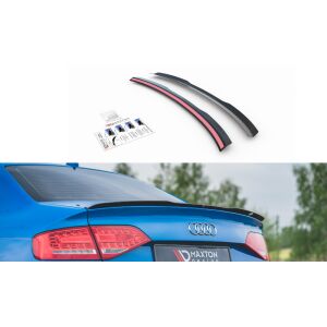 Maxton Design Spoiler CAP für Audi A4 / A4 S-Line B8 / B8 FL Limousine schwarz Hochglanz