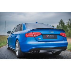 Maxton Design Spoiler CAP für Audi A4 / A4 S-Line B8 / B8 FL Limousine schwarz Hochglanz