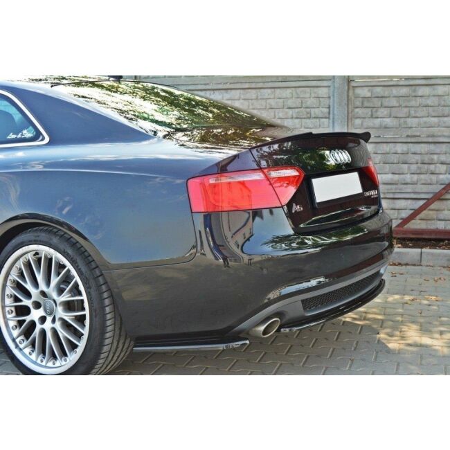 Maxton Design Spoiler CAP für Audi S5 / A5 / A5 S-Line 8T / 8T FL Coupe schwarz Hochglanz