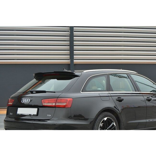 Maxton Design Spoiler CAP für Audi A6 C7 Avant schwarz Hochglanz
