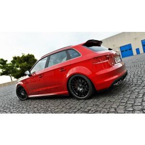 Maxton Design Spoiler CAP für Audi S3 / A3 S-Line 8V / 8V FL Hatchback / Sportback schwarz Hochglanz