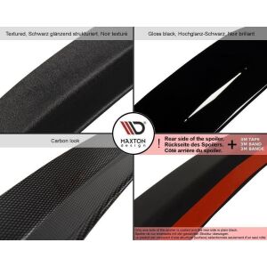 Maxton Design Spoiler CAP für Audi S3 / A3 S-Line 8V / 8V FL Hatchback / Sportback schwarz Hochglanz