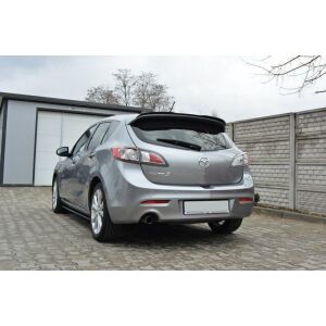 Maxton Design Spoiler CAP für MAZDA 3 MK2 SPORT (vor Facelift) schwarz Hochglanz