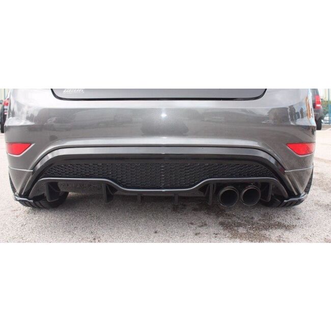 Maxton Design Heckdiffusor Ansatz für Ford Fiesta ST Mk7 FL schwarz Hochglanz