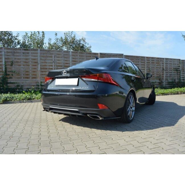 Maxton Design Heckdiffusor Ansatz für Lexus IS Mk3 Facelift T schwarz Hochglanz