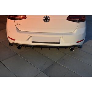 Maxton Design Heckdiffusor Ansatz für VW GOLF 7 GTI FACELIFT schwarz Hochglanz