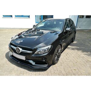Maxton Design Front Ansatz V.1 / V1 für Mercedes C-Klasse S205 63 AMG Kombi schwarz Hochglanz