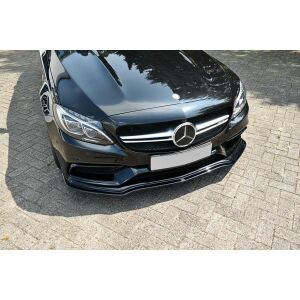 Maxton Design Front Ansatz V.1 / V1 für Mercedes C-Klasse S205 63 AMG Kombi schwarz Hochglanz