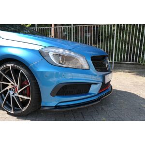 Maxton Design Front Ansatz für Mercedes W176 AMG-LINE vor Facelift schwarz Hochglanz