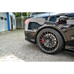 Maxton Design Heck Ansatz Flaps Diffusor für Mercedes C-Klasse S205 63 AMG Kombi schwarz Hochglanz