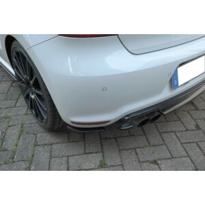 Maxton Design Heck Ansatz Flaps Diffusor für VOLKSWAGEN POLO MK5 R WRC schwarz Hochglanz