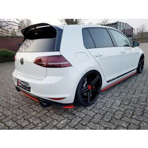 Maxton Design Heck Ansatz Flaps Diffusor für VW GOLF Mk7 GTI CLUBSPORT schwarz Hochglanz