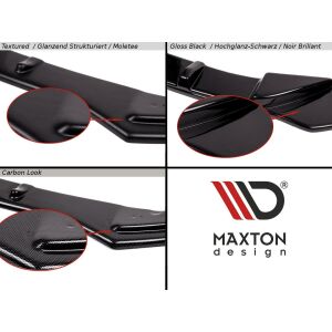 Maxton Design Heck Ansatz Flaps Diffusor für VW GOLF Mk7 GTI CLUBSPORT schwarz Hochglanz