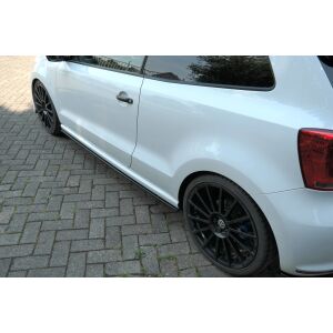 Maxton Design Seitenschweller Ansatz für VOLKSWAGEN POLO MK5 R WRC schwarz Hochglanz