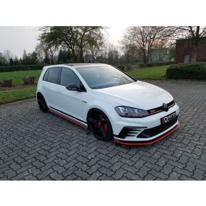 Maxton Design Seitenschweller Ansatz für VW GOLF Mk7 GTI CLUBSPORT schwarz Hochglanz