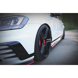 Maxton Design Seitenschweller Ansatz für VW GOLF Mk7 GTI CLUBSPORT schwarz Hochglanz