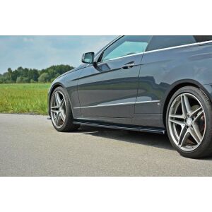Maxton Design Seitenschweller Ansatz für Mercedes E W212 schwarz Hochglanz