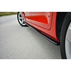 Maxton Design Seitenschweller Ansatz für Skoda Rapid  schwarz Hochglanz