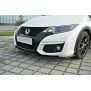 Maxton Design Front Ansatz für Honda Civic Mk9 Facelift schwarz Hochglanz