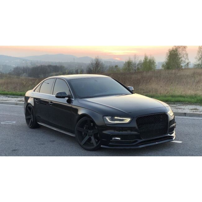 Maxton Design Front Ansatz V.1 / V1 für Audi S4 B8 FL schwarz Hochglanz