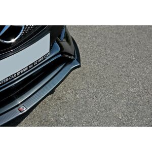 Maxton Design Front Ansatz V.1 / V1 für Mercedes A W176 AMG Facelift schwarz Hochglanz