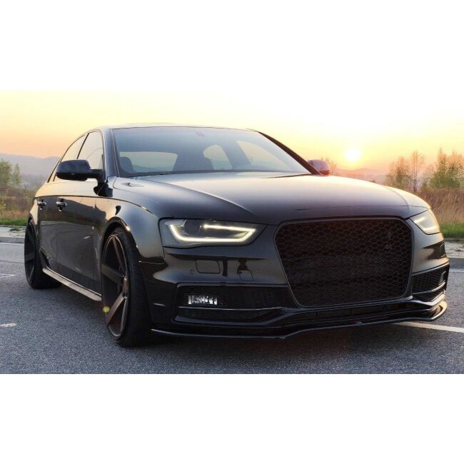 Maxton Design Front Ansatz V.2 / V2 für Audi S4 B8 FL schwarz Hochglanz