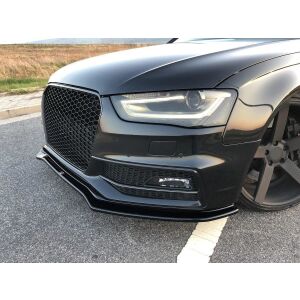 Maxton Design Front Ansatz V.2 / V2 für Audi S4 B8 FL schwarz Hochglanz
