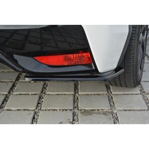 Maxton Design Heck Ansatz Flaps Diffusor für Honda Civic Mk9 Facelift schwarz Hochglanz