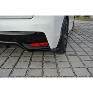 Maxton Design Heck Ansatz Flaps Diffusor für Honda Civic Mk9 Facelift schwarz Hochglanz