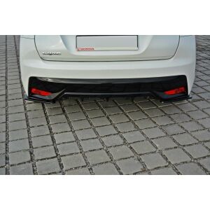 Maxton Design Heck Ansatz Flaps Diffusor für Honda Civic Mk9 Facelift schwarz Hochglanz