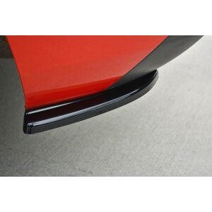 Maxton Design Heck Ansatz Flaps Diffusor für Skoda Rapid Spaceback schwarz Hochglanz