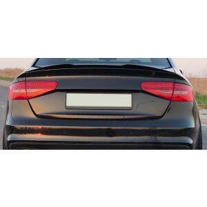 Maxton Design Spoiler CAP für Audi S4 B8 FL Limousine schwarz Hochglanz
