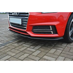 Maxton Design Front Ansatz V.2 / V2 für Audi S4 / A4 S-Line B9 schwarz Hochglanz