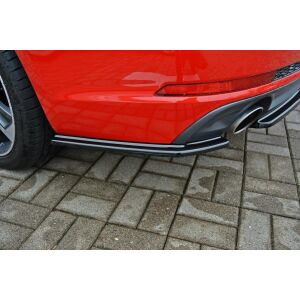 Maxton Design Heck Ansatz Flaps Diffusor für Audi A4 B9 S-Line schwarz Hochglanz